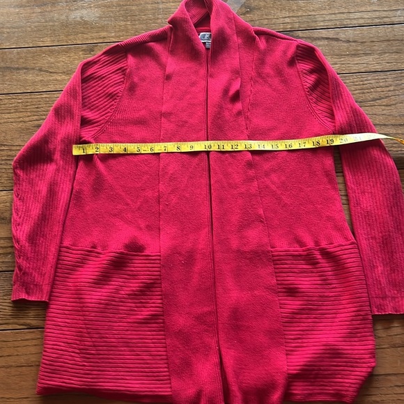 JM Collection Red Cardigan - Picture 8 of 9